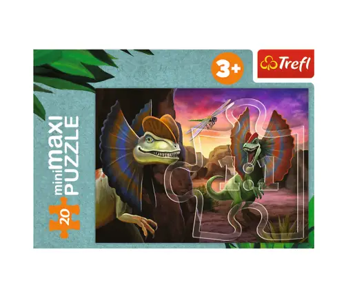 Puzzle - miniMaxi - Discover the world of dinosaurs - Trefl 56036