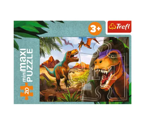 Puzzle - miniMaxi - Discover the world of dinosaurs - Trefl 56036