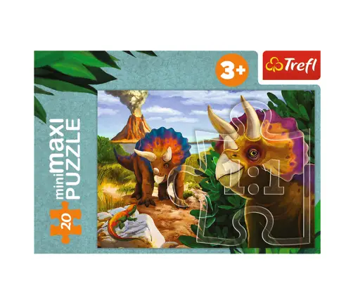 Puzzle - miniMaxi - Discover the world of dinosaurs - Trefl 56036