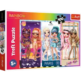 Puzzle - 100 - Rainbow dolls - MGA Rainbow high Trefl 16444