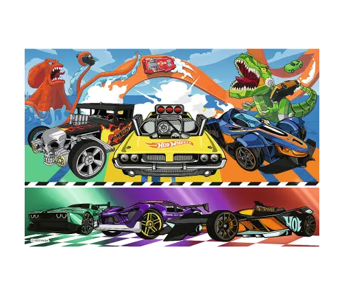 Puzzle - 100 - Speeding cars - Hot Wheels Trefl 16466