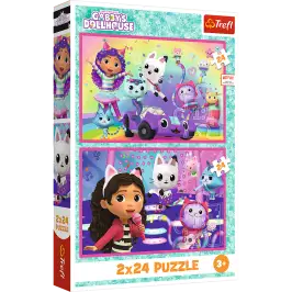 Puzzle - 2x24 - Fun with Gabby - Universal Gabbys Dollhouse Trefl 34433 Puzzle - 2x24 - Fun with Gabby - Universal Gabbys Dollhouse Trefl 34433
