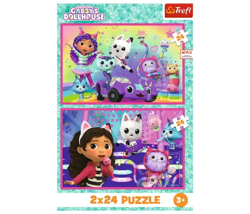Puzzle - 2x24 - Fun with Gabby - Universal Gabbys Dollhouse Trefl 34433