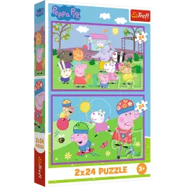 Puzzle - 2x24 - Peppa on the playground - Peppa Pig 34435