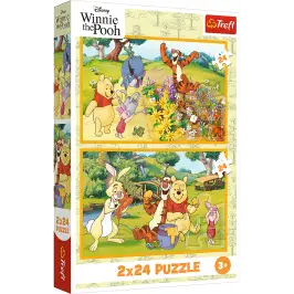 Puzzle - 2x24 - Day in the Garden - Disney Winnie the Pooh Trefl 34436