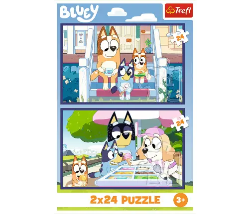 Puzzle - 2x24 - Funny Bluey - BBC Bluey Trefl 34446