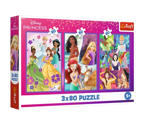 Puzzle - 3x80 - Princess friends - Disney Princess Trefl 34884 Puzzle - 3x80 - Princess friends - Disney Princess Trefl 34884