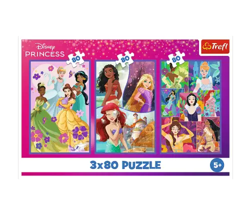 Puzzle - 3x80 - Princess friends - Disney Princess Trefl 34884 Puzzle - 3x80 - Princess friends - Disney Princess Trefl 34884