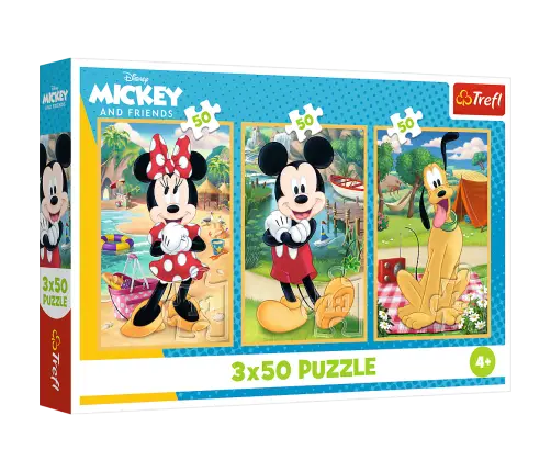 Puzzle - 3x50 - Mice on vacation Disney Trefl 34881