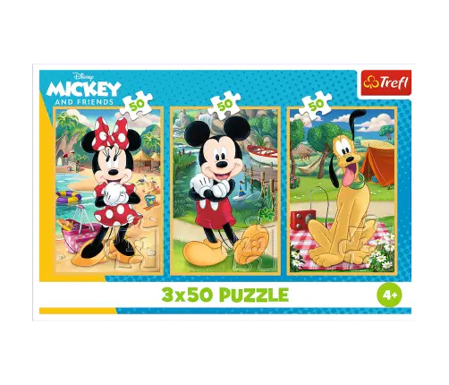 Puzzle - 3x50 - Mice on vacation Disney Trefl 34881