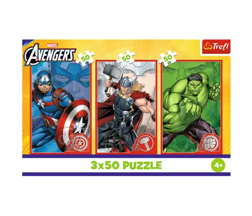 Puzzle - 3x50 - Your hero / Disney Marvel The Avengers Trefl 34891
