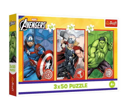 Puzzle - 3x50 - Your hero / Disney Marvel The Avengers Trefl 34891