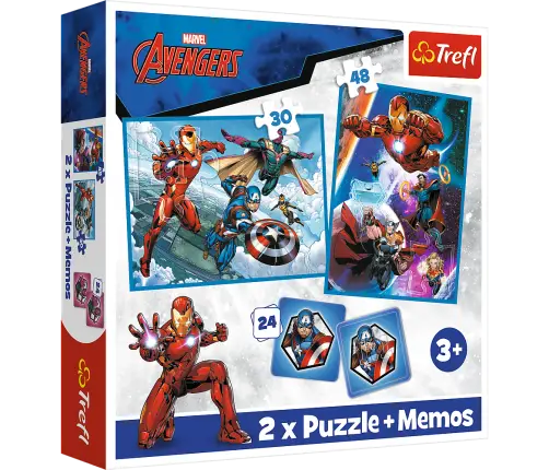 Puzzle - 2in1 + memos Heroes in action Marvel The Avengers Trefl 93333 Puzzle - 2in1 + memos Heroes in action Marvel The Avengers Trefl 93333