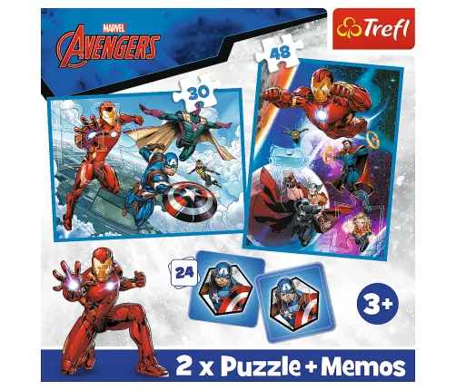 Puzzle - 2in1 + memos Heroes in action Marvel The Avengers Trefl 93333 Puzzle - 2in1 + memos Heroes in action Marvel The Avengers Trefl 93333