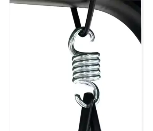 Four-person Garden Swing Rocking Canopy Freestanding Black