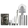 Military Shovel 16 in 1 Tactical Survival Tools Knife Fire Starter Cleaver