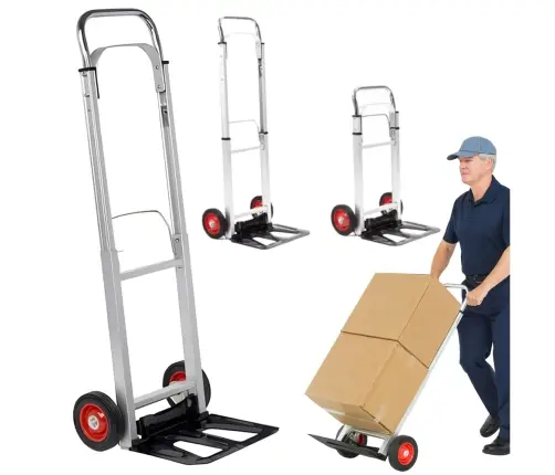 Foldable Aluminum Warehouse Transport Trolley 90kg