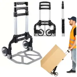 Lightweight Folding Aluminum Warehouse Transport Trolley 70kg Lightweight Folding Aluminum Warehouse Transport Trolley 70kg