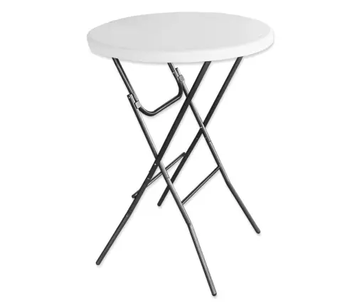 Folding Table With Lock Catering Banquet Round White 80x88cm