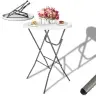 Folding Table With Lock Catering Banquet Round White 80x88cm
