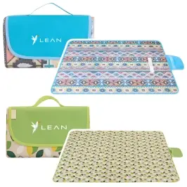 Picnic Beach Blanket Foldable LEAN Patterns 200 x 200cm Picnic Beach Blanket Foldable LEAN Patterns 200 x 200cm