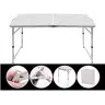 Folding Camping Table Adjustable Aluminum White 120x60cm Folding Camping Table Adjustable Aluminum White 120x60cm