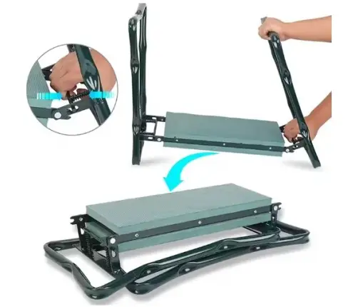 Garden Kneeler Stool Folding Chair With Toolbox 3in1