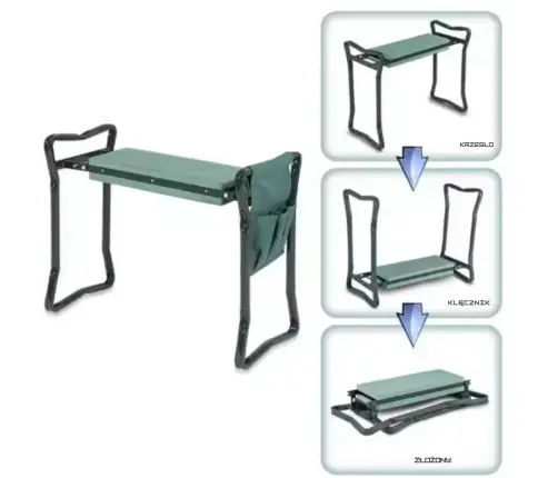 Garden Kneeler Stool Folding Chair With Toolbox 3in1