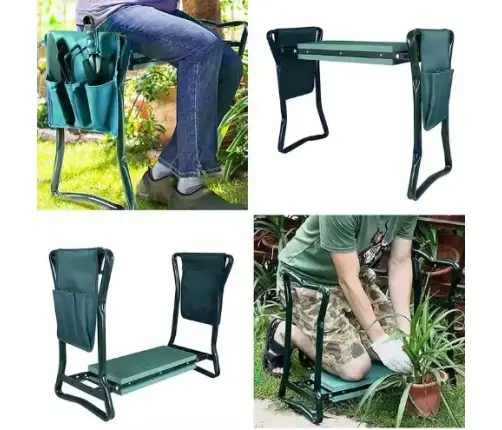 Garden Kneeler Stool Folding Chair With Toolbox 3in1