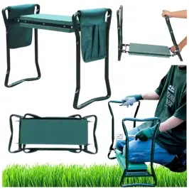 Garden Kneeler Stool Folding Chair With Toolbox 3in1