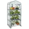Mini Greenhouse Balcony Garden 4 Metal Shelves PVC Foil 69 x 49 x 157cm
