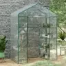 Mini Balcony Garden Greenhouse 4 Metal Shelves PVC Foil 195 x 143 x 73cm