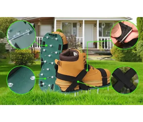 Aerator Scarifier Shoe Covers With Grass Spikes