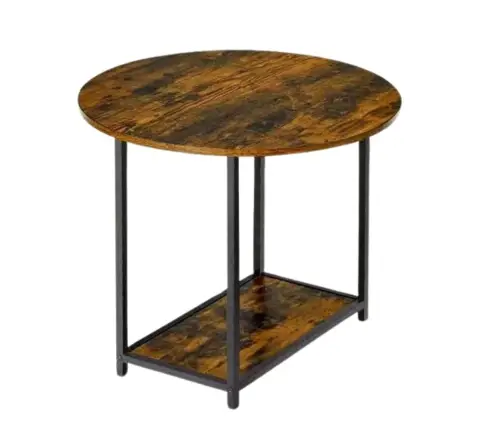 2-in-1 Vintage Rustic Wood Coffee Table Set 123x60x51cm