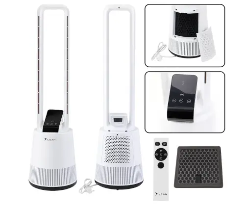 Bladeless Floor Fan Oscillation Timer LCD Display REMOTE CONTROL