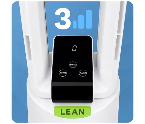 Bladeless Floor Fan Oscillation Timer LCD Display REMOTE CONTROL