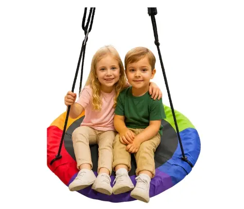 Garden Swing Stork's Nest For Children Colorful 100cm