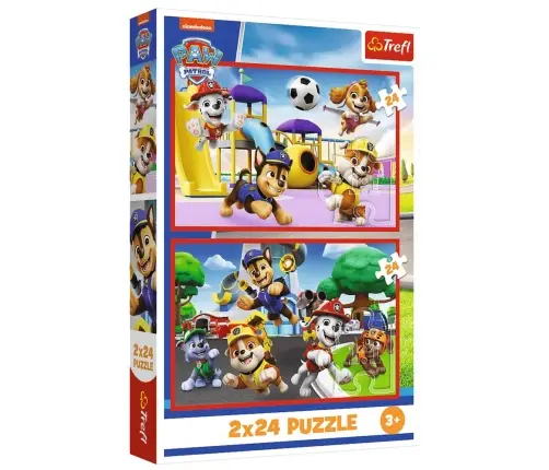 Puzzle - 2x24 - Dog Play Day - Paw Patrol Trefl 34434 Puzzle - 2x24 - Dog Play Day - Paw Patrol Trefl 34434