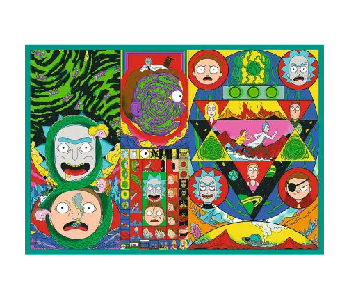 Puzzle - 4x250 - The crazy world of Rick and Morty - Warner Rick and Morty Trefl 13338 Puzzle - 4x250 - The crazy world of Rick and Morty - Warner Rick and Morty Trefl 13338
