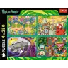 Puzzle - 4x250 - The crazy world of Rick and Morty - Warner Rick and Morty Trefl 13338 Puzzle - 4x250 - The crazy world of Rick and Morty - Warner Rick and Morty Trefl 13338