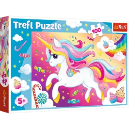 Puzzle - 100 - Beautiful Unicorn - Trefl 16386 Puzzle - 100 - Beautiful Unicorn - Trefl 16386