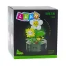 Mini Building Blocks Flowers with Smiley Faces White Yellow 142 pcs.