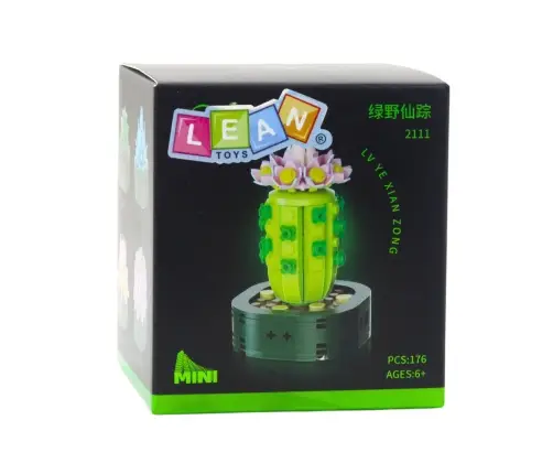 Mini Construction Blocks Cactus With Pink Flower 176 pcs.