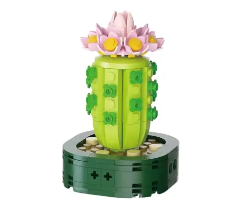 Mini Construction Blocks Cactus With Pink Flower 176 pcs.