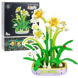 Construction Blocks Flower in Pot Narcissus Yellow and White 623 pcs. Construction Blocks Flower in Pot Narcissus Yellow and White 623 pcs.
