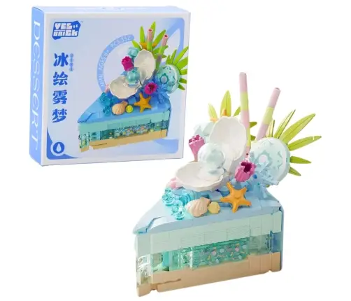 Construction Blocks Cake Cake Dessert Decorated 292–357pcs.