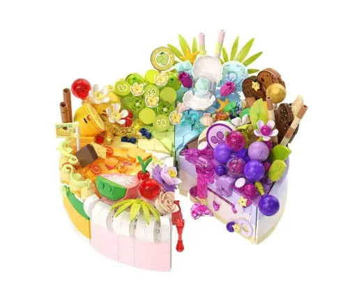 Construction Blocks Cake Cake Dessert Decorated 292–357pcs.