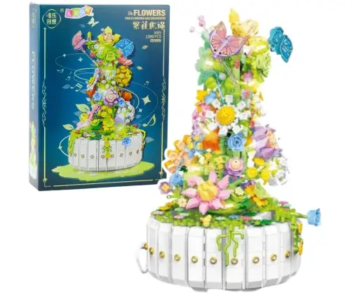 Construction Blocks Floral Composition with Butterflies LED Lights 1399 pcs. Construction Blocks Floral Composition with Butterflies LED Lights 1399 pcs.