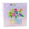 Construction Blocks Composition In Box Flower Box Purple LED 706pcs.