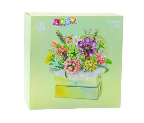 Construction Blocks Composition In Box Flower Box Green LED 750pcs.
